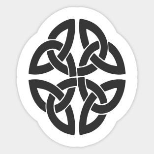 Celtic Shamrock Tribal Knot In Gray Sticker